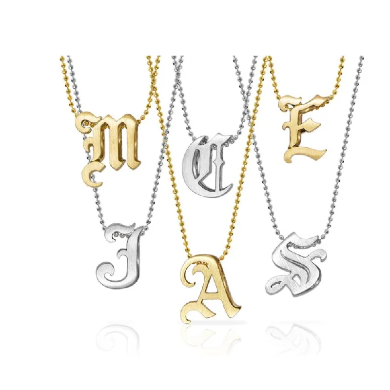 Alex Woo Origin Letter Necklace in Sterling Silver - Specify Letter