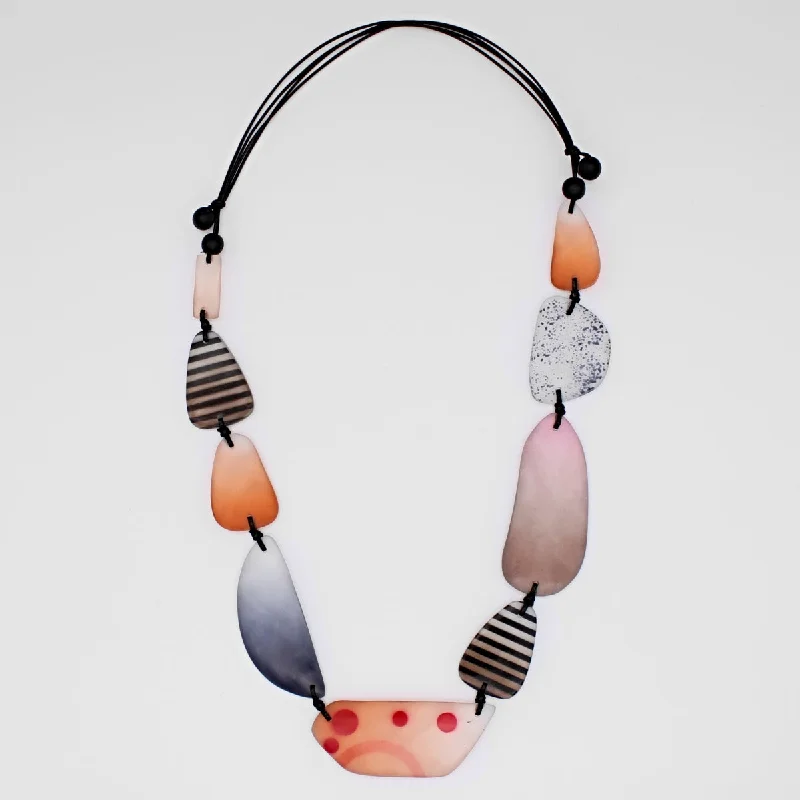 Orange and Black Celia Necklace