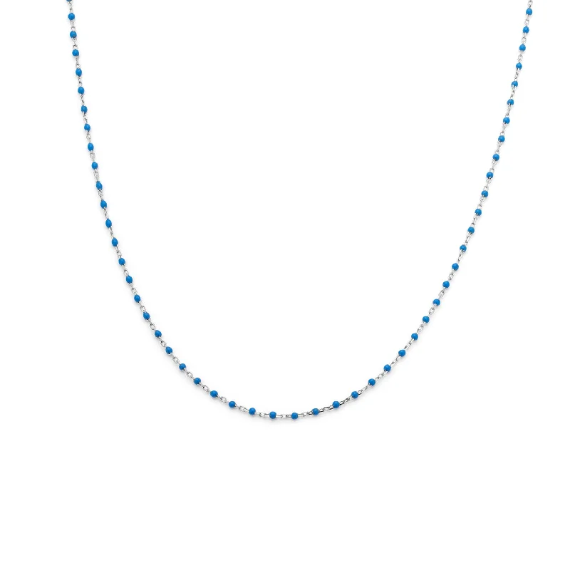 Candy Chain Necklace | Azul & Silver