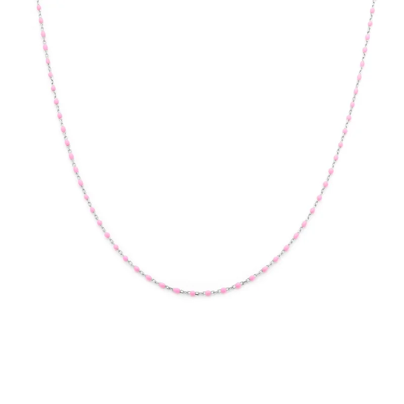 Candy Chain Necklace | Bubblegum & Silver