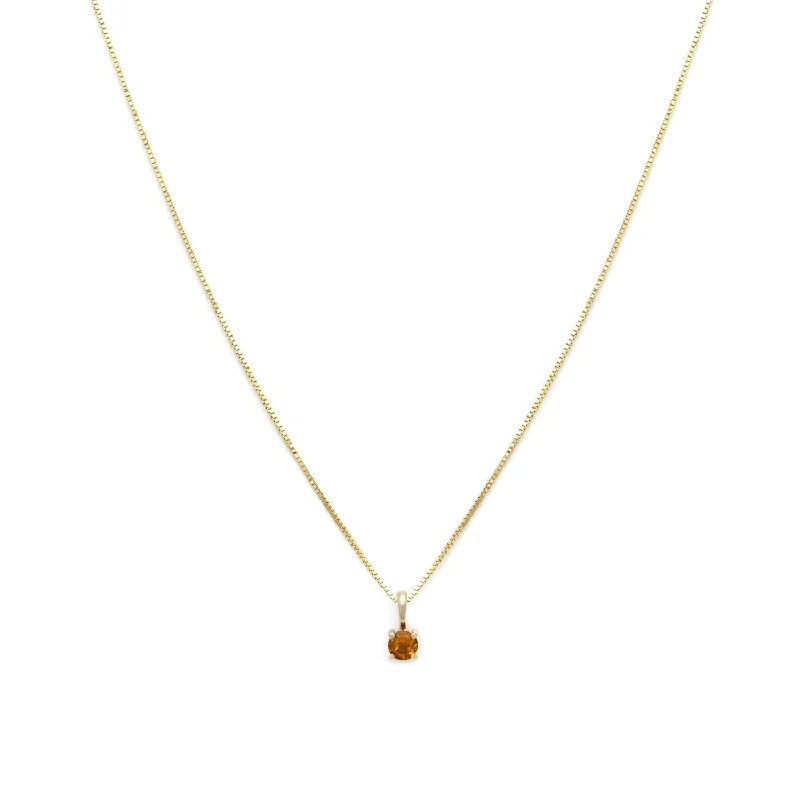 Element Necklace | 14k Gold & Citrine