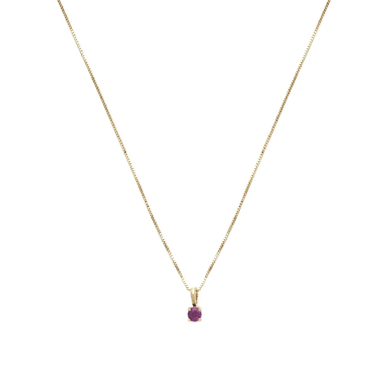 Element Necklace | 14k Gold & Garnet