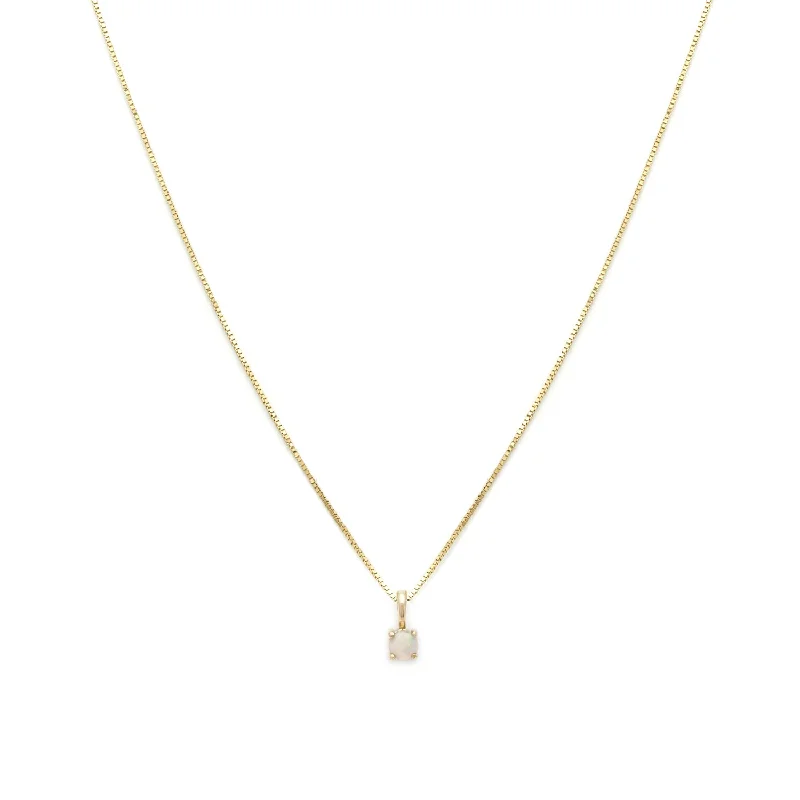 Element Necklace | 14k Gold & Opal