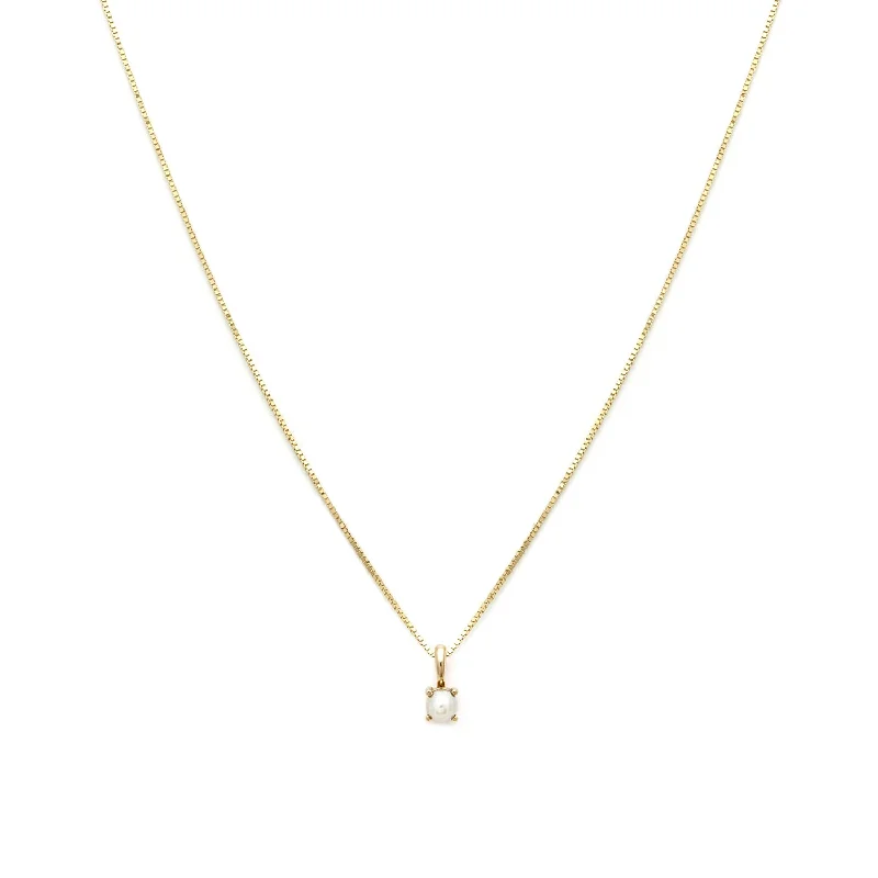 Element Necklace | 14k Gold & Pearl