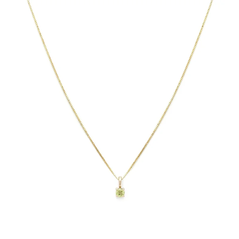 Element Necklace | 14k Gold & Peridot