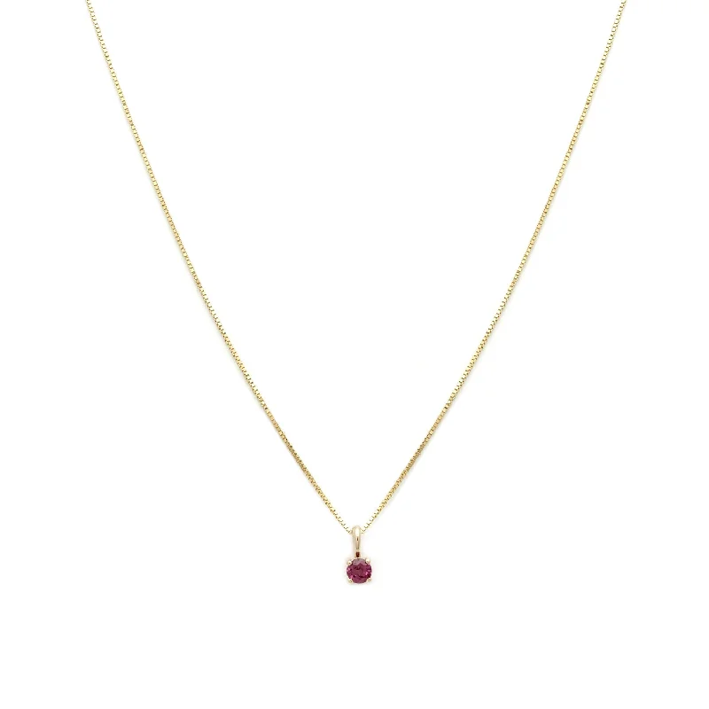 Element Necklace | 14k Gold & Ruby