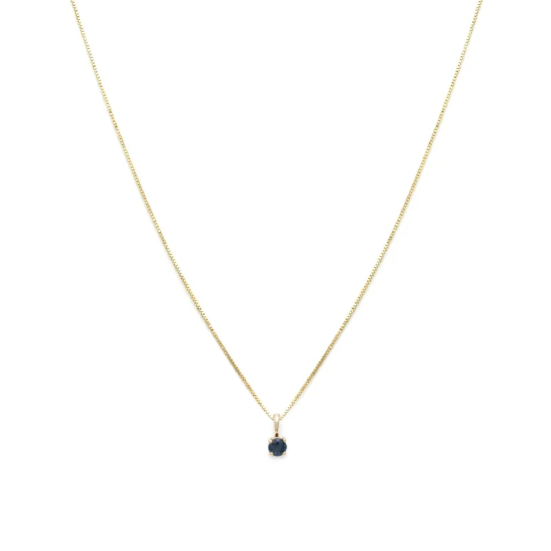 Element Necklace | 14k Gold & Sapphire