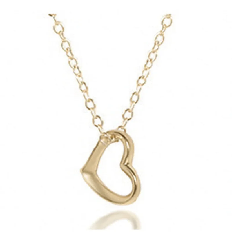 enewton egirl 14" Necklace Gold - Love Small Gold Charm