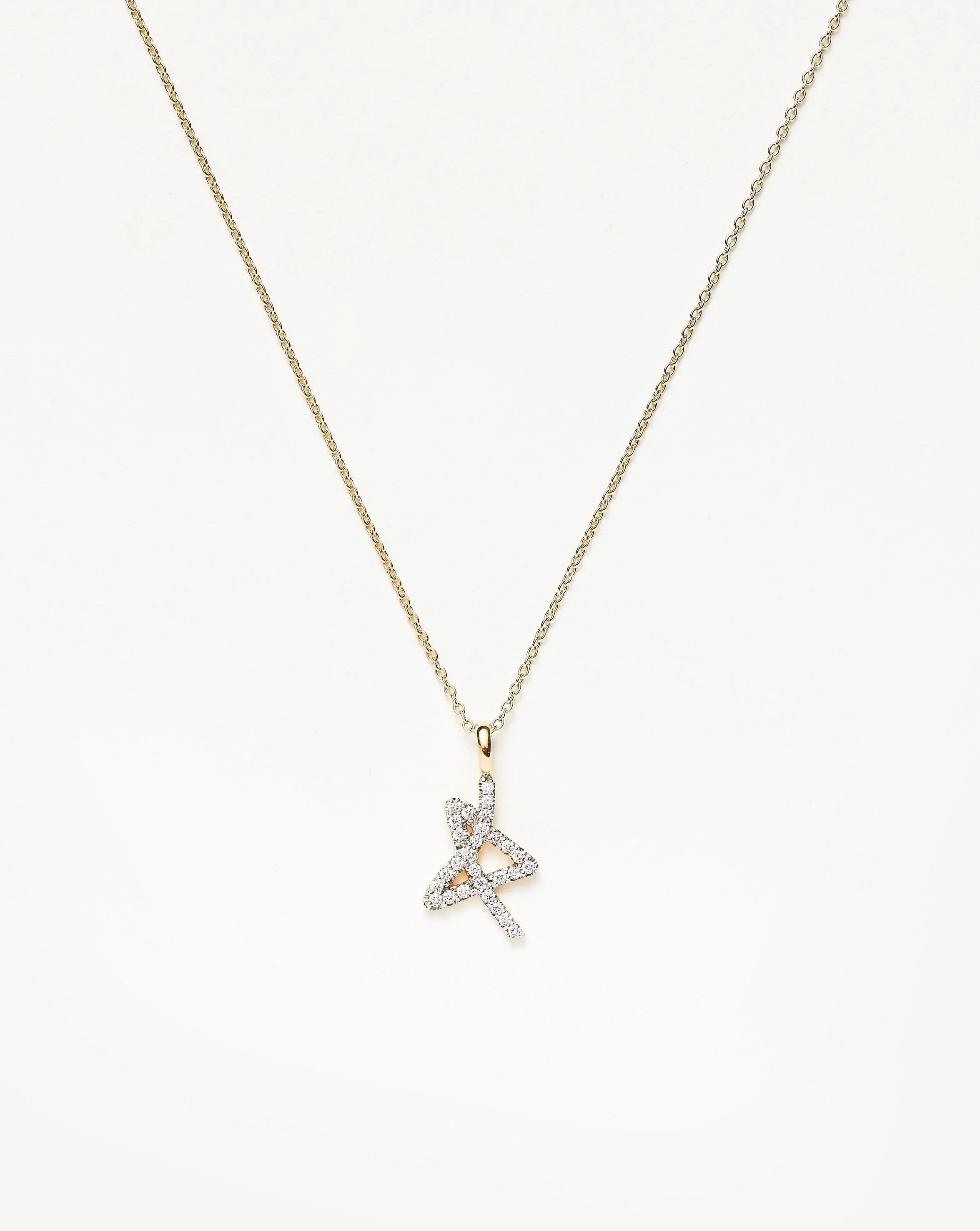 Fine Diamond Star Charm Necklace | 14k Solid Gold/Diamond