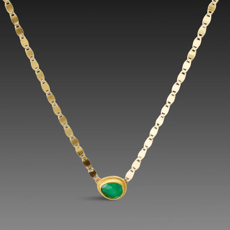 Floating Emerald Necklace