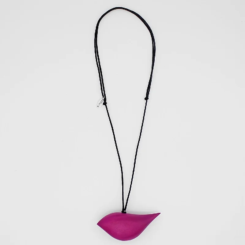 Fuchsia Robin Pendant Necklace