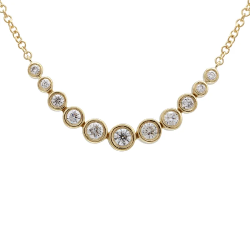 Graduated Diamond Bezel Necklace