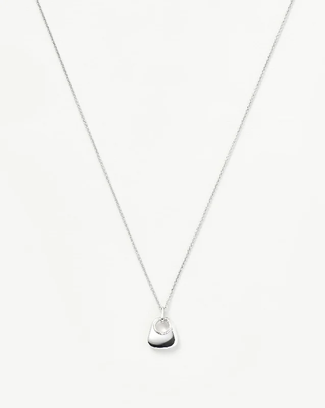 Hera Ridge Mini Pendant Necklace | Silver Plated