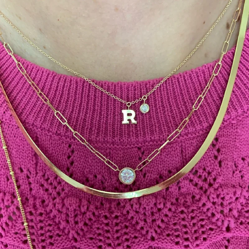 The Ella Initial Diamond Dangle Necklace