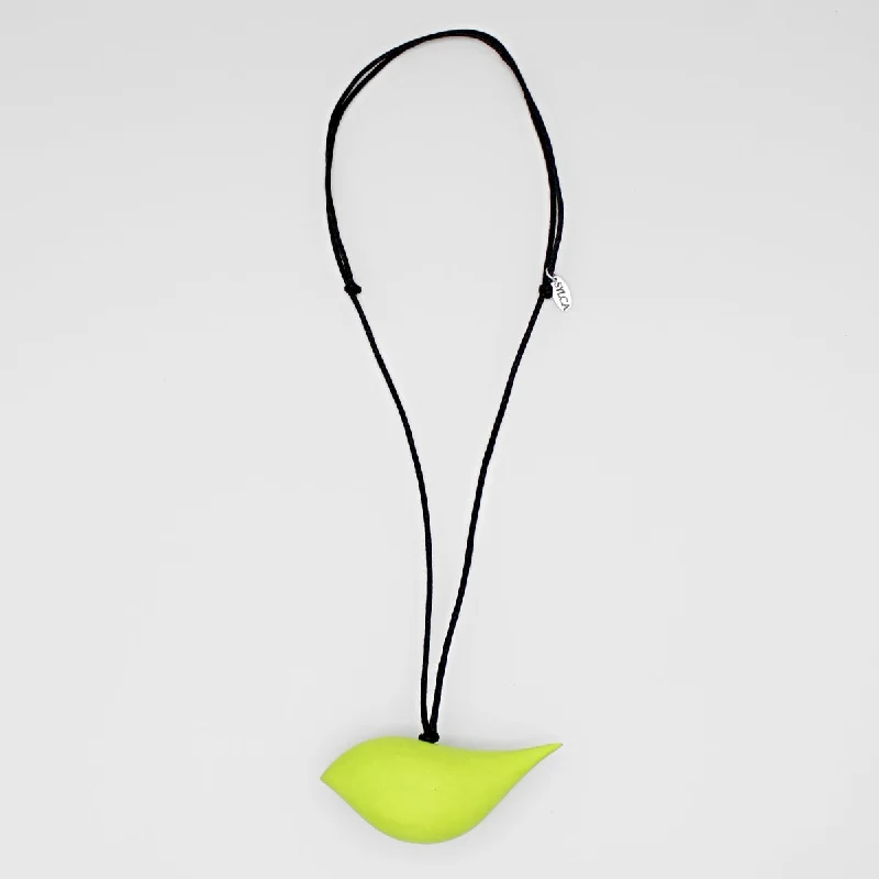 Neon Robin Pendant Necklace