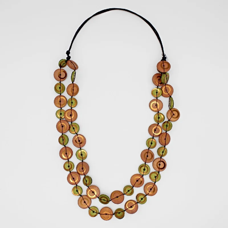 Rust Bobbie Double Strand Necklace