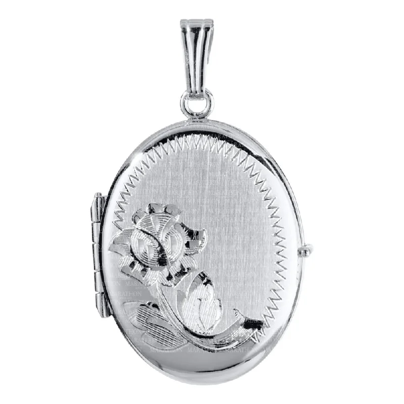 Sterling Silver 4 Picture Locket Necklace, 18"