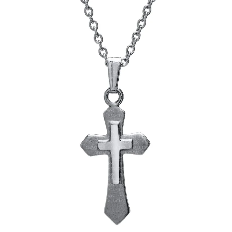 Sterling Silver Children's Cross Pendant Necklace