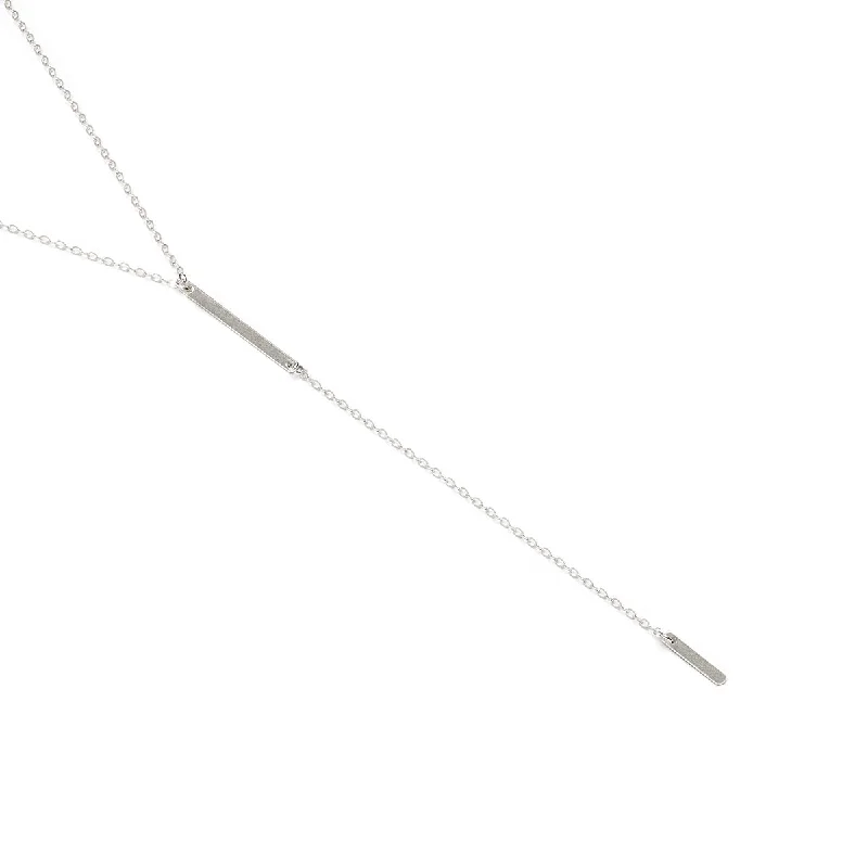 Sterling Silver Necklace with Bar Pendant