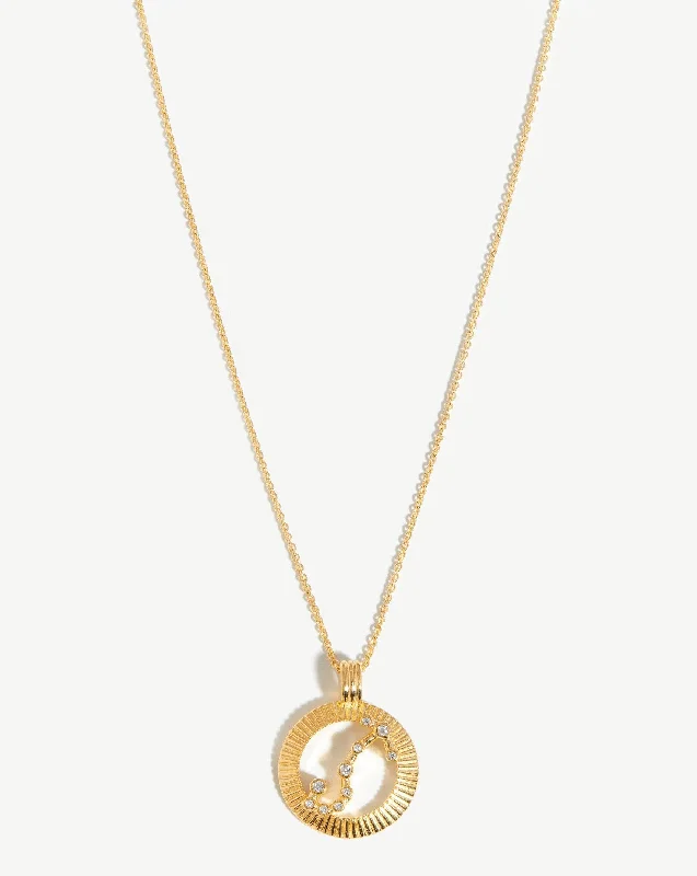 Zodiac Constellation Pendant Necklace - Scorpio | 18k Gold Vermeil/Scorpio