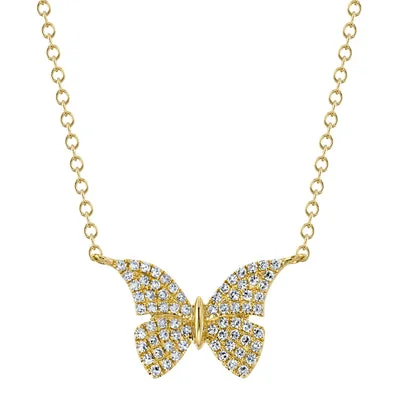 0.15CT DIAMOND BUTTERFLY NECKLACE