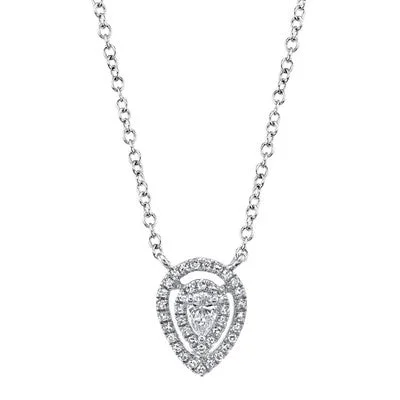 0.18CT DIAMOND PEAR NECKLACE