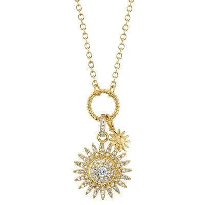 0.29CT DIAMOND SUN NECKLACE