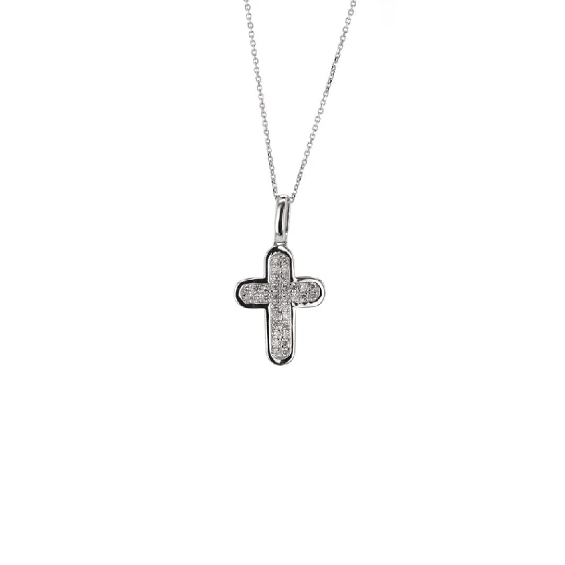 18" 0.20 ctw Diamond Cross Pendant Necklace | M10278602