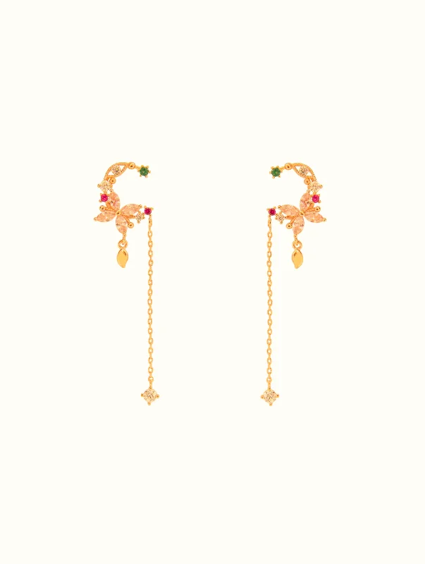 Charlotte Jeweled Crescent Studs