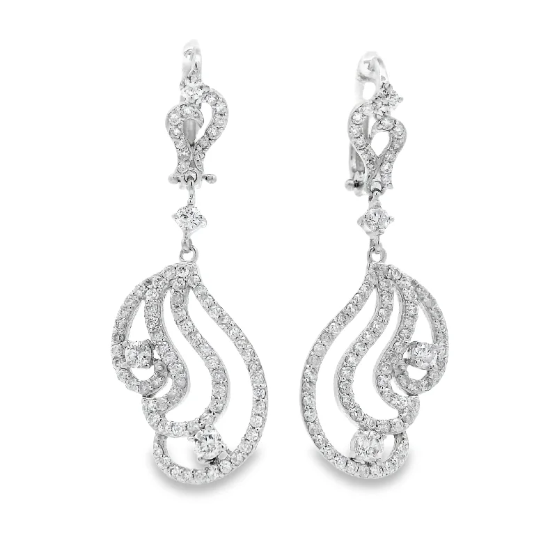 Diamond Hoop/Dangle/Drop Earring