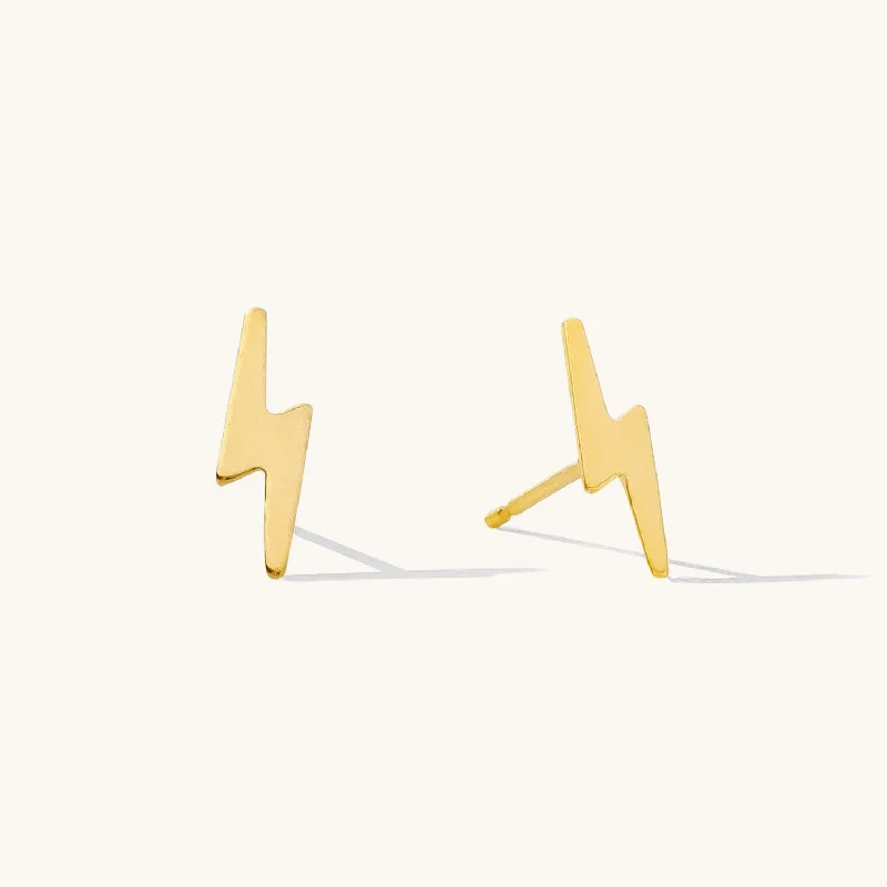 Lightning Bolt Stud Earrings