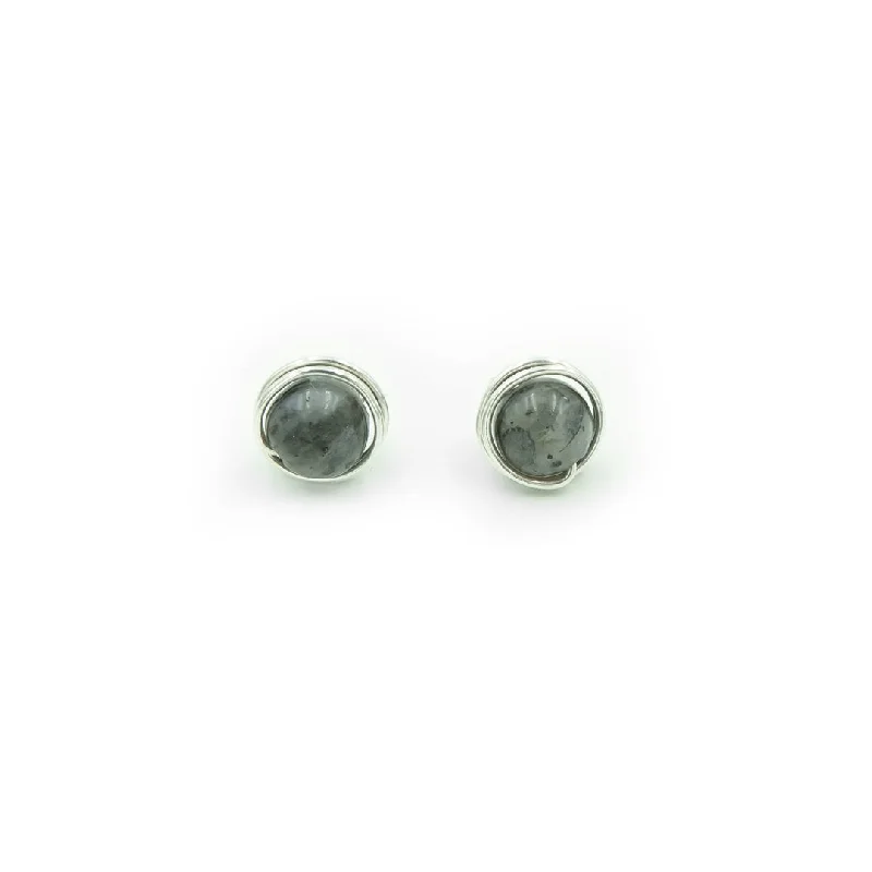 Sterling Silver Black Moonstone Nests