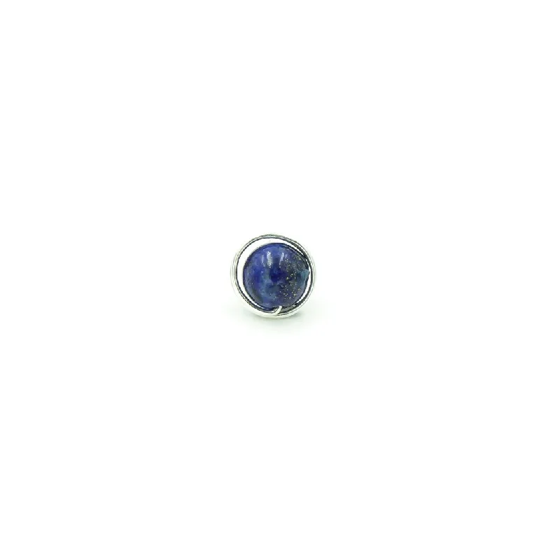 Sterling Silver Lapis Lazuli Single Stud Nest