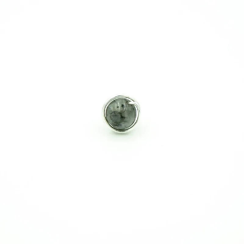 Sterling Silver Black Moonstone Single Stud Nest