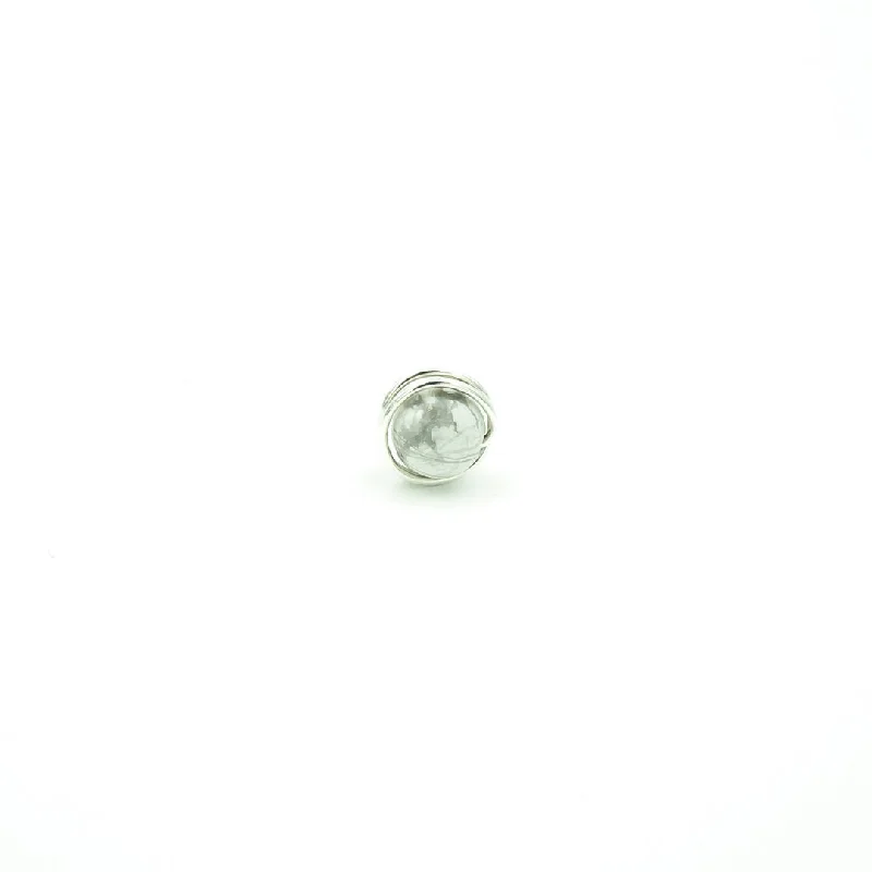 Sterling Silver Marbled Howlite Single Stud Nest