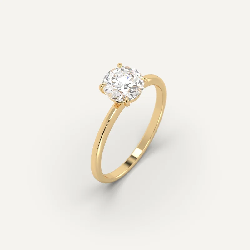 1 carat Round Cut Diamond Ring