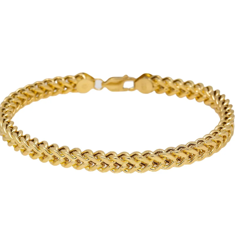 HOLLOW 10K YELLOW GOLD FRANCO BRACELET