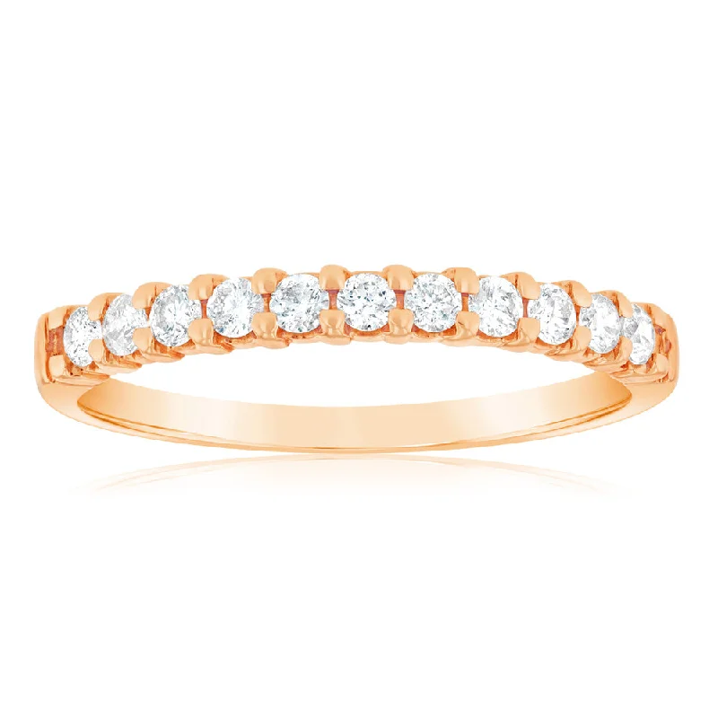 18ct Rose Gold Ring with 0.25 Carats Of Diamonds