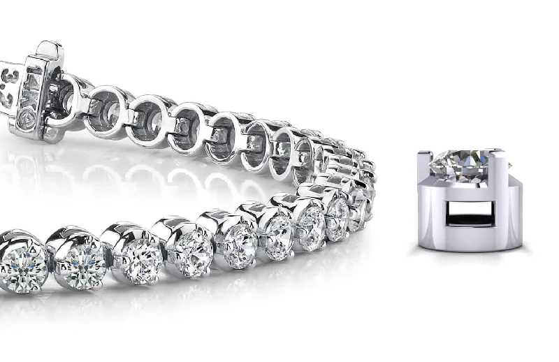 3 Prong Dreams Diamond Tennis Bracelet with 9.00 ct.(finished) 4mm