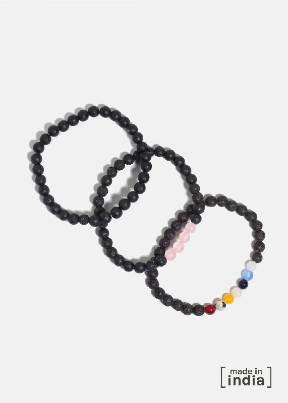 Minimalist Beaded Necklace A+ Lava Essential Oil Diffusing Bracelet