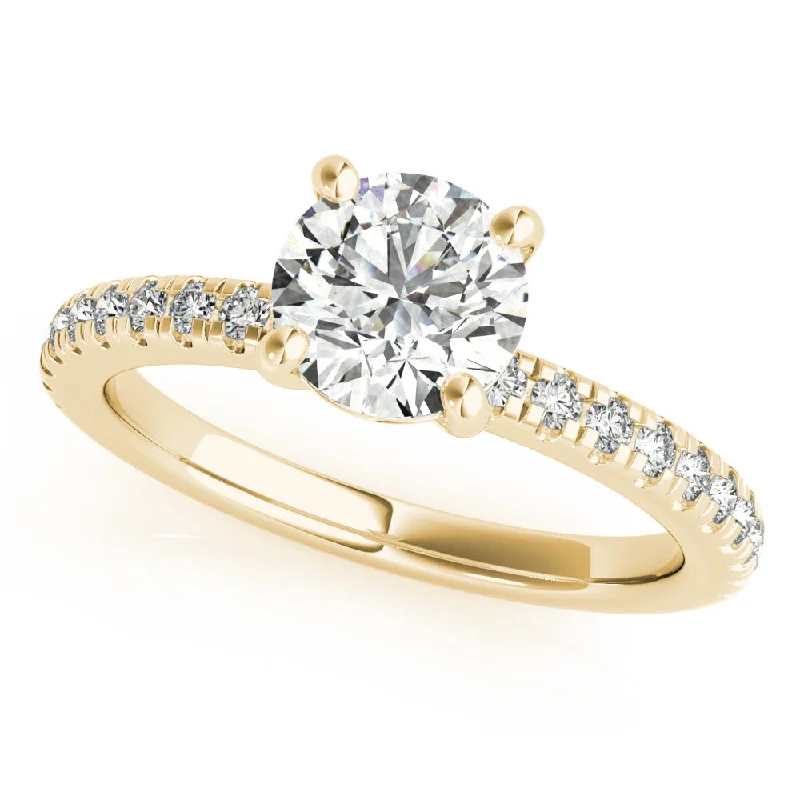 Alyssa Round Diamond Engagement Ring Setting (without Hidden Halo)