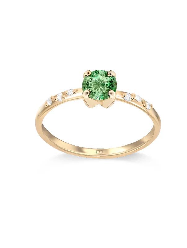 Your Way N°10 18K Gold Ring w. Tsavorite & Diamonds