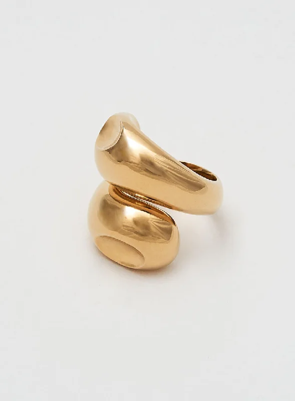 Egg 14K Gold Plated Ring