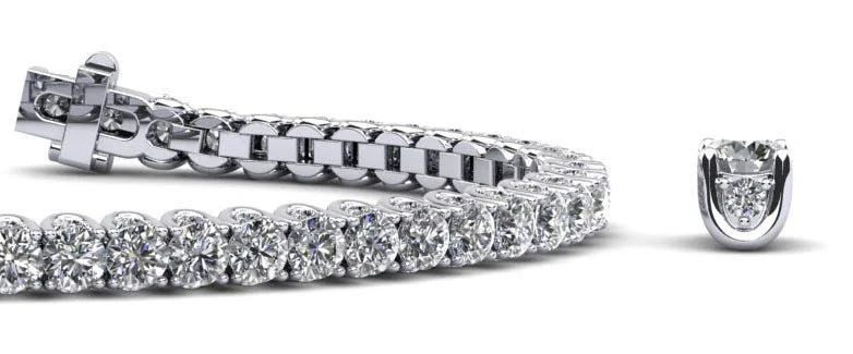 Boundless Brilliance Diamond  Tennis Bracelet with 12.60 ct.(finished) 1.5mm, 4mm