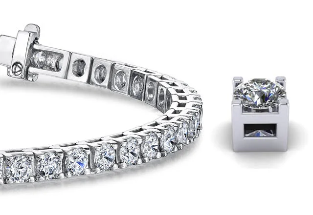 Classic 4 Prong Diamond Tennis Bracelet with 10.26 ct.(finished) 4.2mm