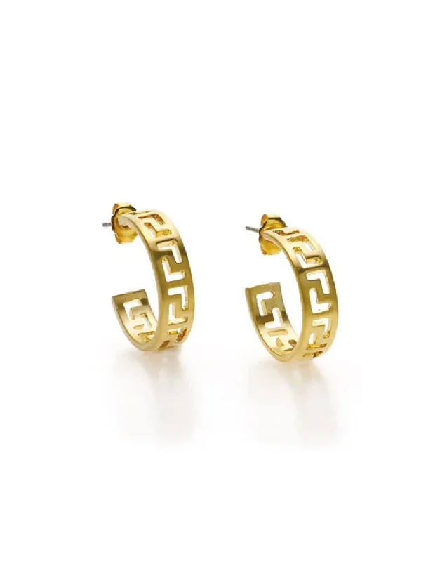 Classical Meander Hoop Earrings by Museum Reproductions