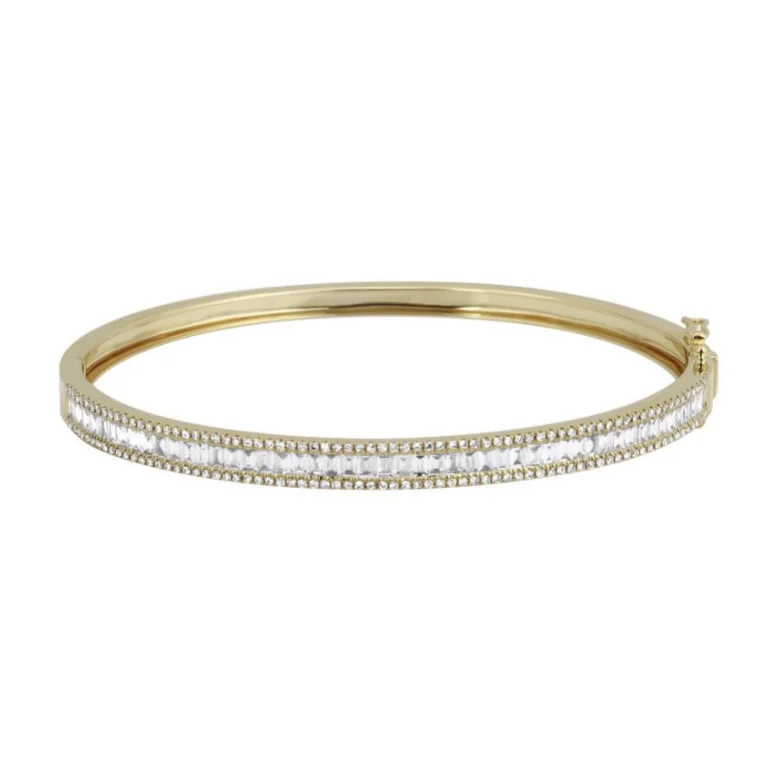 The Blair - Diamond Baguette Bangle