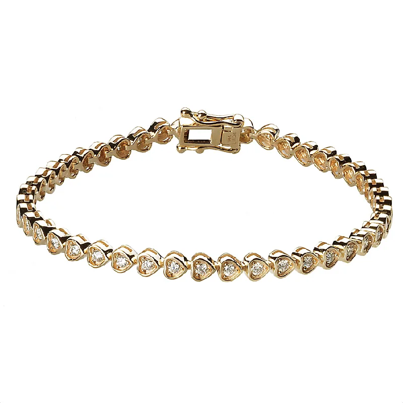 Diamond Heart Tennis Bracelet