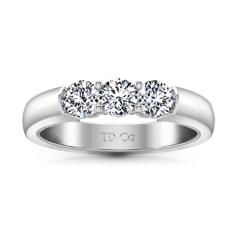 Diamond Wedding Band Justine 0.51 Cts 14K White Gold