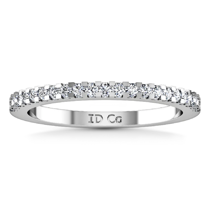 Diamond Wedding Band Lumiere 0.21 Cts 14K White Gold